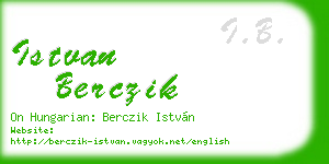 istvan berczik business card