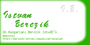 istvan berczik business card